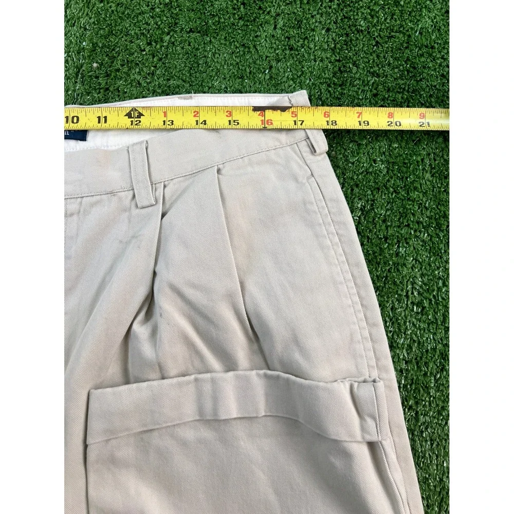 Polo Ralph Lauren Hammond Pant Mens 36x29 Khaki Tan Double Pleated Cotton Chinos